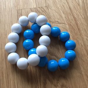 FREE! Two Round Bead Chunky Bracelets Plastic Cute